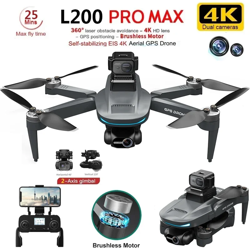 L200 PRO MAX Drone 4K 2-Axis P - Drone Gps Module reseña y precio