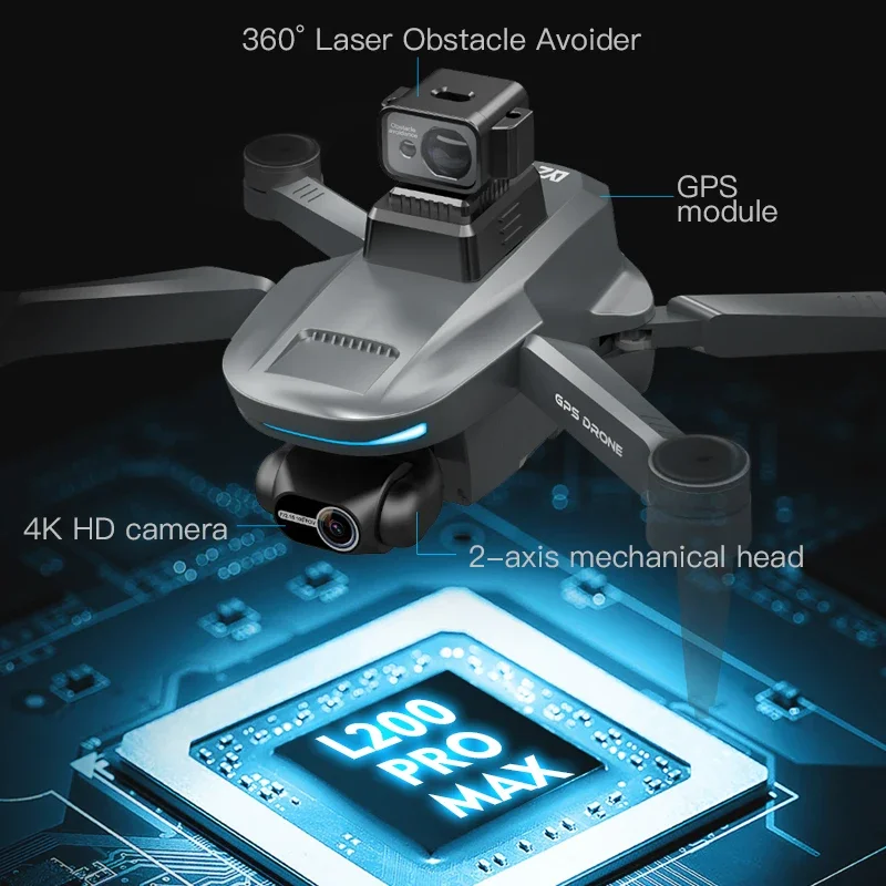 L200 PRO MAX Drone 4K 2-Axis P - Drone Gps Module reseña y precio