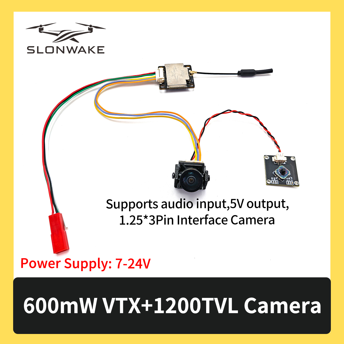 SLONWAKE 5.8G 600mW 7-24V FPV  - Drone Transmitter reseña y precio