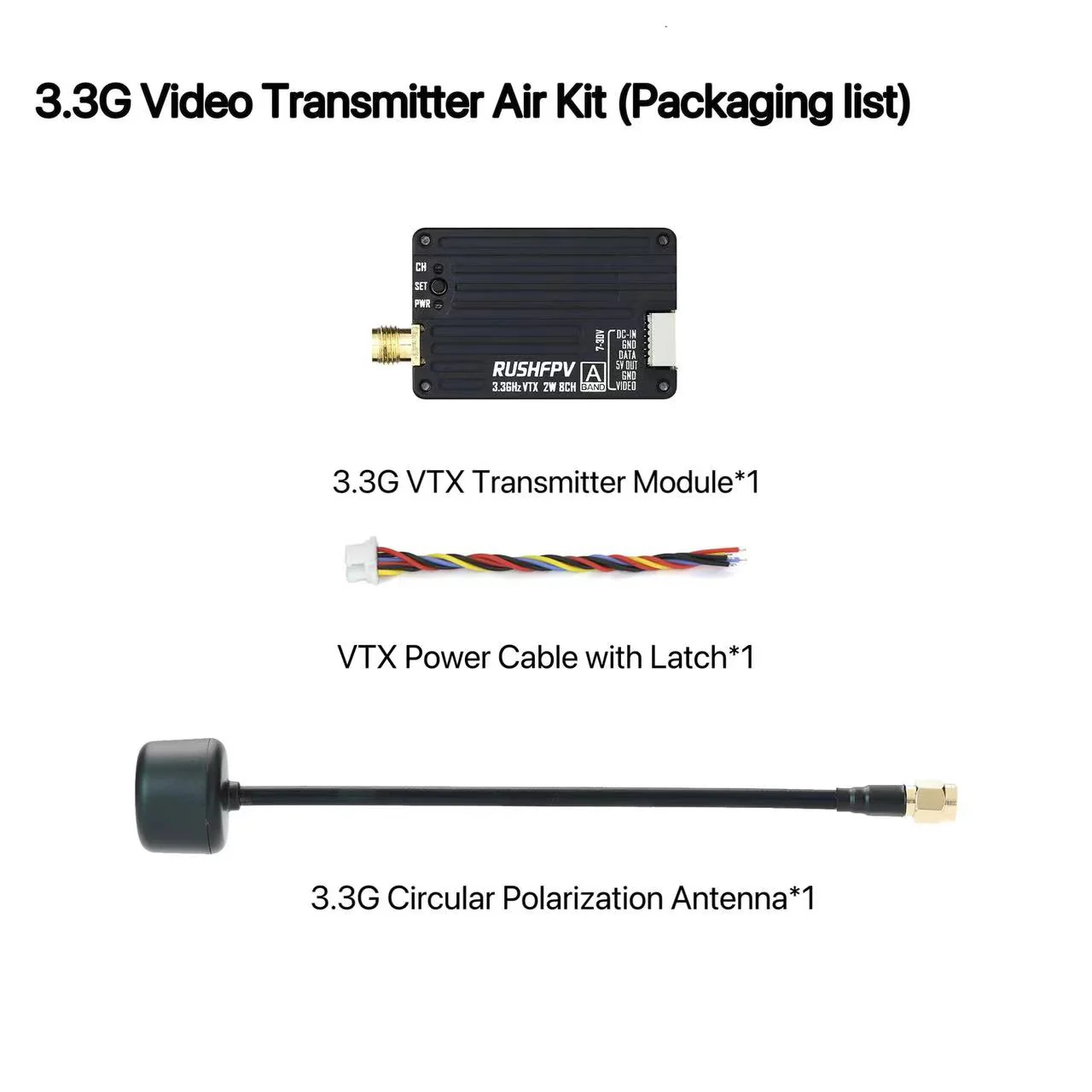 RUSHFPV 3.3G 2W VTX Transmitte - Drone Transmitter reseña y precio