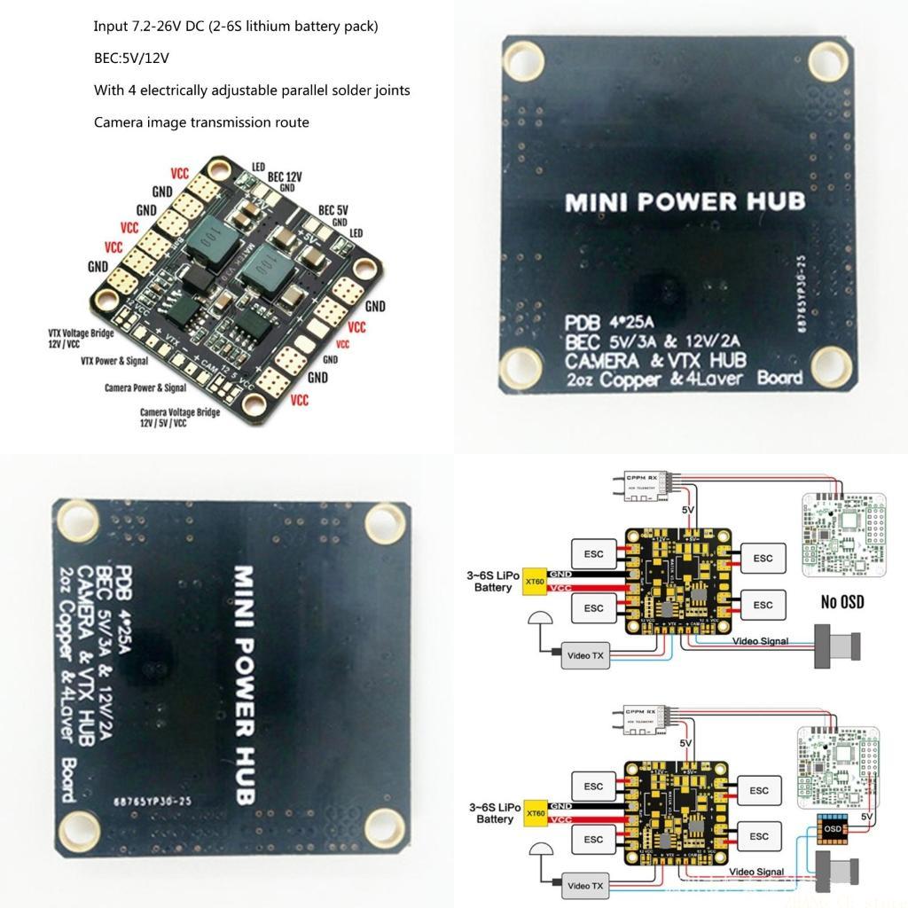 M5TD Matek Mini Power Hub Powe - Drone Power Distribution Board reseña y precio