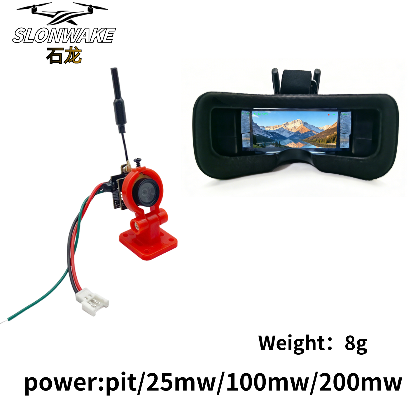 Slonwake 5.8G 48CH 200mW FPV D - Drone Transmitter reseña y precio