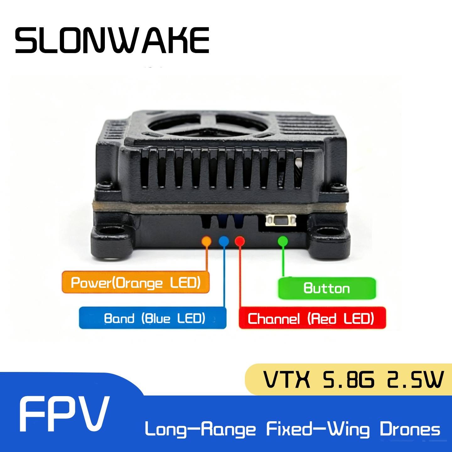 SLONWAKE 5.8G 48CH FPV Transmi - Drone Frame reseña y precio