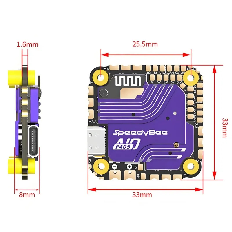 SpeedyBee F405 AIO Flight Cont - Drone Esc reseña y precio