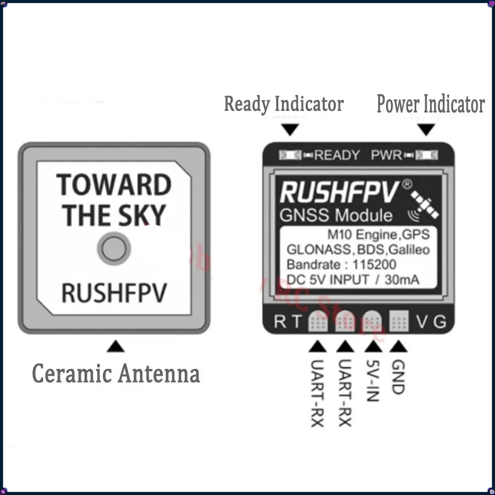 1-4Pcs RUSHFPV MINI M10 GPS Mo - Drone Gps Module reseña y precio
