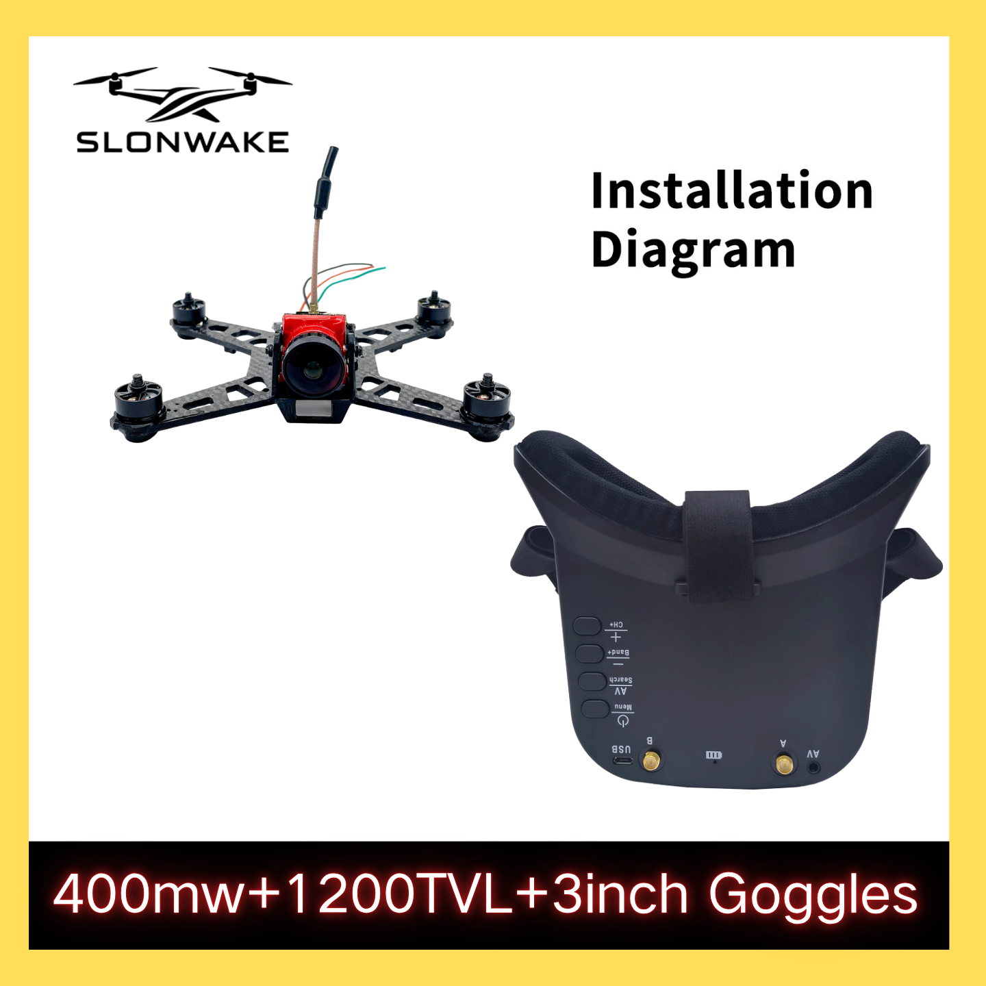SLONWAKE 5.8G 48CH FPV 400mw V - Drone Transmitter reseña y precio