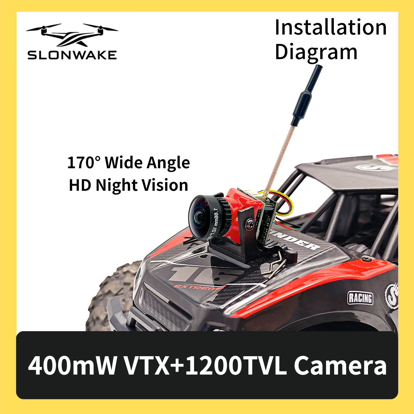 SLONWAKE 5.8G 48CH FPV 400mw V - Drone Transmitter reseña y precio