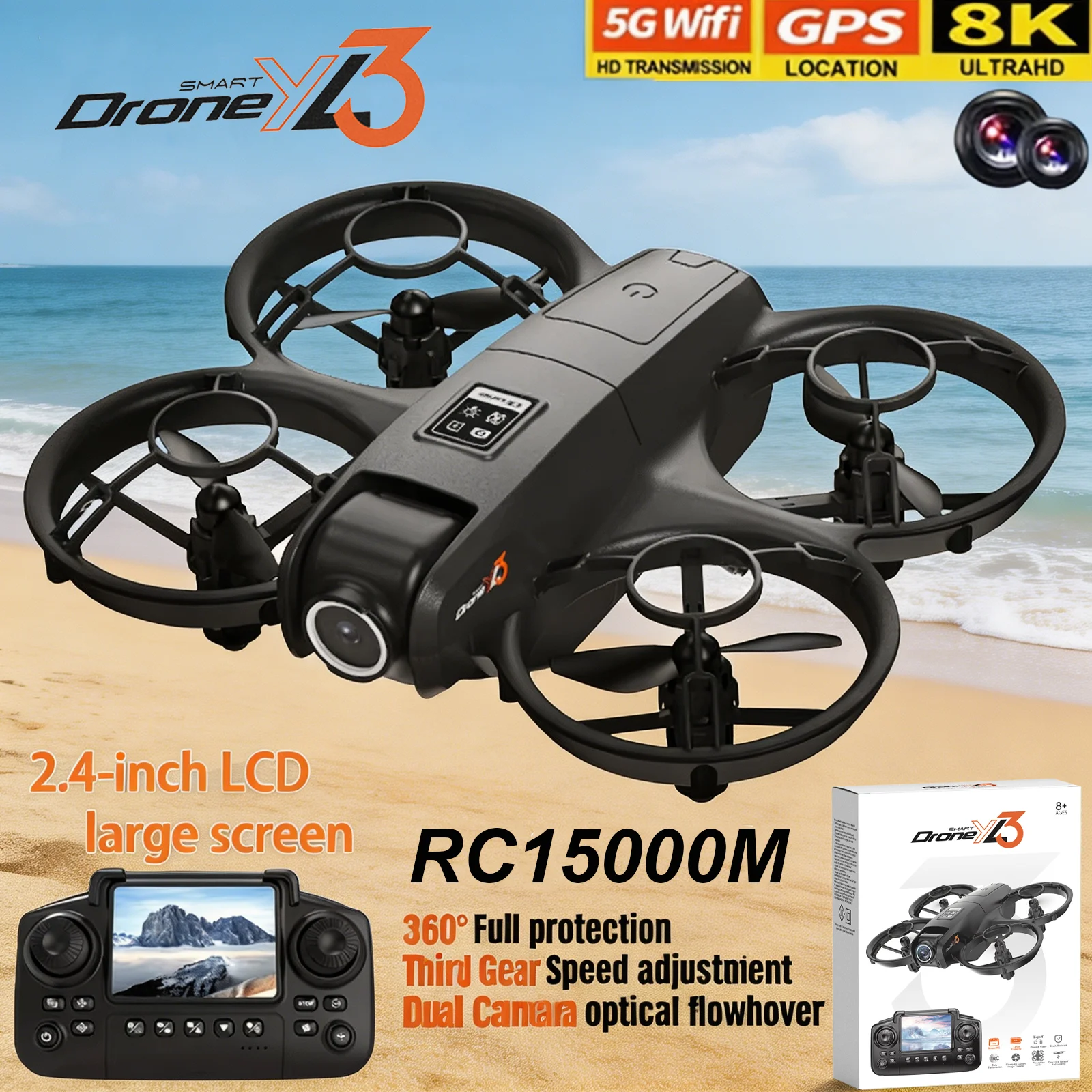 New YL3 RC Drone 8K 1080P Wide - Drone Gps Module reseña y precio