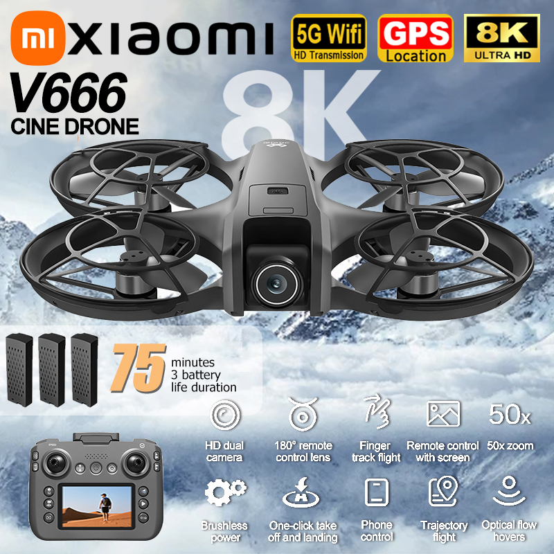 Xiaomi V666 Drone 8K Aerial HD - Drone Gps Module reseña y precio